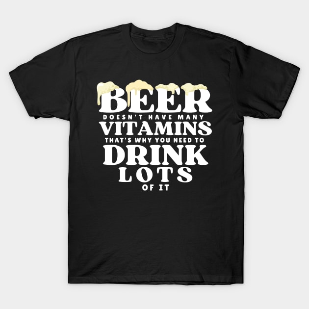 Beer Nutrition Facts T-Shirt by Abystoic